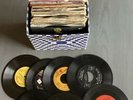 Vintage Platter Pak 45 Case w/ 48 vinyl  records hits pop rock-Beatles