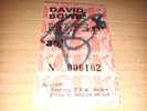 david BOWIE autograph ticket concert PARIS pavillon de pantin 1976 signed live