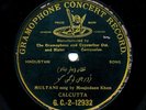 Moujodeen Khan on RARE 1904 Gramophone Concert Record GC-2-12932 - Multani