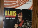 ELVIS PRESLEY VINYL 45 WAY DOWN B/W PLEDGING MY LOVE P/S UNPLAYED CARDBOARD DISP
