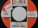 rare girl singer teen 45 BERNADETTE CARROLL Nicky LAURIE VG++ promo all the way