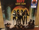 KISS LOVE GUN TANGERINE AQUA SPLATTER COLOR VINYL BLUE HORN MISPRINT LP WALMART