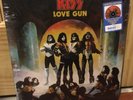 KISS LOVE GUN TANGERINE AQUA SPLATTER COLOR VINYL BLUE HORN MISPRINT LP LOOK WOW