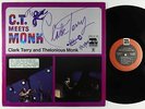 Clark Terry & Thelonious Monk - C.T. Meets Monk LP - Riverside VG+ Autograph