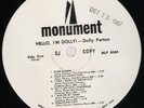 Dolly Parton Monument LP Hello, I'm Dolly. Promotional label VG-