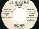 JUNE BATEMAN & NOBLE WATTS I Don't Want CLAMIKE R&B RnB Hammond Soul 45 Hear