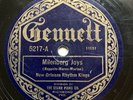 NEW ORLEANS RHYTHM KINGS - ‘MILENBERG JOYS’ GENNET 78, JELLY ROLL MORTON PIANO
