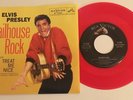 Elvis Presley / Jailhouse Rock & Treat Me Nice / Red Vinyl 45 w PS / Mint