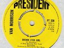 Van Morrison * Brown Eyed Girl * UK President 45 Near Mint 1970 original
