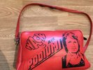 Sac Waow Je Lis Podium Claude Francois Cloclo 45 Tours Sp Lp Hallyday Cuir Rouge