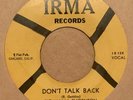 BIG MAMA THORNTON   DON’T TALK BACK (Original not repress) 1958 IRMA (VG+)
