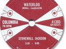 1959 STONEWALL JACKSON Country Rock 78 RPM Record. Waterloo/Smoke Along the Trac