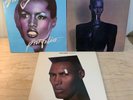GRACE JONES - Portfolio / Nightclubbing / Living My Life - Orig US 3 LP Lot