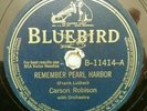 Bluebird Records Carson Robison Have To Slap Dirty ___, Remember Pearl Harbor 78