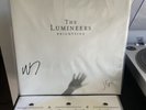 THE LUMINEERS Brightside VG++ SUN BLEACHED VINYL SIGNED LP COVER W/ HYPE STICKER