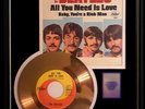 THE BEATLES GOLD RECORD ALL YOU NEED IS LOVE 45 PM W-SLEEVE NON RIAA AWARD RARE