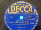 Jazz-78 RPM-Fallout Game-Ink Spots-I Don't Want To Set The World On Fire-EX-