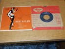 45RPM REX ALLEN.  NO MORE, CATTLE CALL, JUST WALKING OUT DOOR, EP-3111. VG++.
