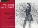 EMI ASD-440 White/Gold PAGANINI Violin Concertos 1 & 2 MENUHIN EREDE Royal PO NM