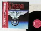 SAXON WHEELS OF STEEL CARRERE P-10870G JAPAN OBI VINYL LP