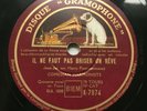COMEDIAN HARMONISTS Il Ne Faut Pas Briser Un Reve 78rpm French GRAMOPHONE 10
