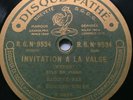 Edouard RISLER Piano Solo WEBER Invitation a la Valse Parts 1 & 2 Pathe 9534 EX+