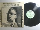 MALCOLM X: MESSAGE TO THE GRASS ROOTS, 1970  LP RECORD ALBUM, WORN COVER,