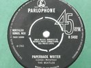 RARE  THE BEATLES Paperback Writer RAREST Label Variation Tall/ Narrow Font