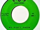 The Fabulous Spyders We Don't Know R&B Blues Soul RARE C-O-S COS 45 7