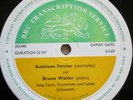 101489-90 Kathleen Ferrier Bruno Walter Recital BBC Transcription LP Adele Leigh