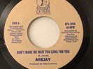 Rare Modern Soul Funk - Arejay - Don’t Make Me Wait Too Long For You - Nr Mint