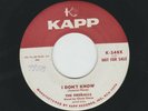 ROCKABILLY w VOCAL bw SURF INSTRO - FIREBALLS - I DONT KNOW - HEAR-1959 DJ KAPP