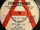 JOE COCKER - DELTA LADY - Rare Original UK REGAL ZONOPHONE  DEMO / PROMO