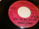 ROBERT & JOHNNY-CHART 45 RPM- GIRL OF MY DREAMS/ ONCE UPON A TIME- RARE- LISTEN