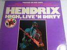 Jimi Hendrix High, Live’n, Dirty Red Vinyl With Jim Morrison VG+-B3