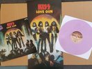 KISS LOVE GUN PURPLE SPLATTER VINYL LP RECORD WITH POSTER LMT ED MINT  IMPORT A+