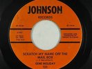 Northern Soul R&B 45 - Gene Holiday - Scratch My Name Off - Johnson - mp3 rare