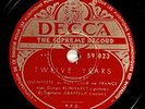 Django Reinhardt & Grappelly : twelve years DISQUE 78 tours RPM DECCA 59.023
