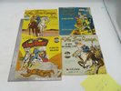 Vinatge 4 Lone Ranger 45 RPM Records w/ Jackets 1950's Art