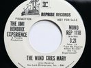 THE JIMI HENDRIX EXPERIENCE - THE WIND CRIES MARY - ROCK 45 *PROMO*