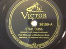 Paul Whiteman Concert Or – 78 rpm Victor 36159: Star Dust/Blue Moonlight; V+ con