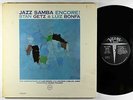 Stan Getz, Luiz Bonfa, Maria Toledo - Jazz Samba Encore LP - Verve Mono VG+