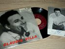 CLAUDIO VILLA la novia + cartolina originale AUTOGRAFATO  Italy 45 giri