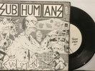 Subhumans - Evolution 7” EP 1983 Bluurg Records – FISH 2 VG+/VG+ UK