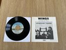 Beatles Paul McCartney Wings 45 record WITH A LITTLE LUCK Capitol & Promo Card