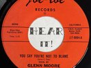 Obscure CA Bluegrass 45 GLENN MOORE & THE COUSINS You Say You're JOE-TOE hear