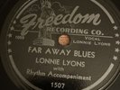 Lonnie Lyons Flychick Bounce Freedom Blues 78 rpm VG+ Far Away Blues