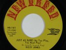 Soul Funk 45 DIZZY JONES Just As Sure (As You Play, You Must Pay) NEW BREED HEAR