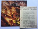 Paul McCartney Flowers In The Dirt Vinyl LP and Press Release Unplayed Beatles