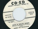 R&B R&R - Norris The Troubadour CO-ED 409 Rock n' rollin honey / Remember  1957